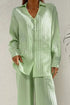 'Ember' Button Down Top and Pants Set - Celes Fashion